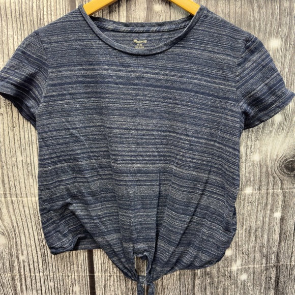 Madewell Blue Striped Tee Small - Picture 1 of 3
